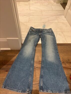 Revice denim Women’s low-Rise boot Leg Blue Jeans